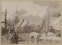 Z 020-01
          <br/>
          Januari. Dorpsgezicht met schaatsers en slede op het ijs
          <br/>
          <em>Visser Bender, Joannes Pieter (1785-1813)</em>